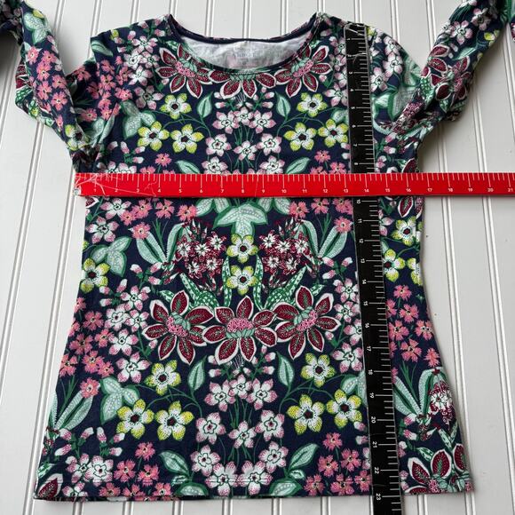 Talbots Tee Size S/P Blue floral - Picture 8 of 9